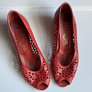 Jack Rogers | Red wedge pump Vintage